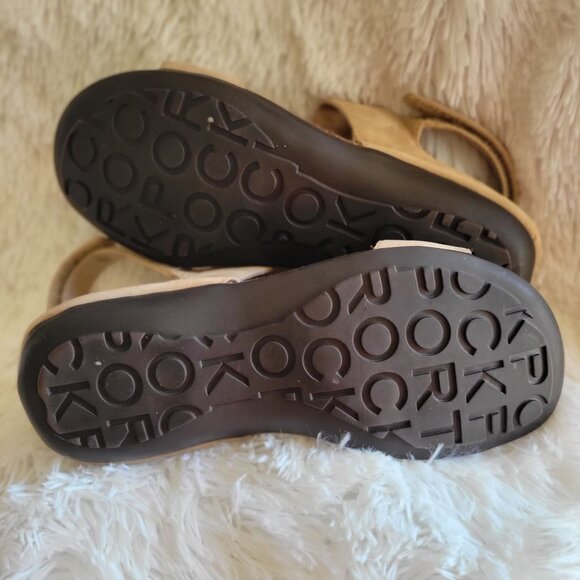 Rockport Beige/Tan Sandals with Hook-and-Loop Closures US SZ 6.5M - Picture 5 of 9